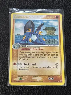 2006 Pokemon EX Crystal Guardians Reverse Holo-Foil #27/100 Swampert Rare NM - Image 1
