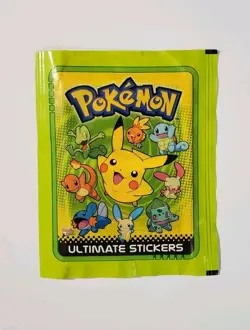 Pokemon Ultimate Stickers Merlin Topps 2005 New Sealed Booster Pack 5 Stickers - Image 1