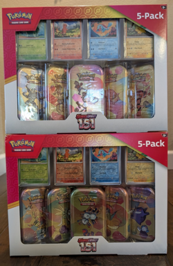 Pokemon Scarlet & Violet 151 Mini Tin 5-Pack Costco Exclusive Qty 2 New! - Image 1