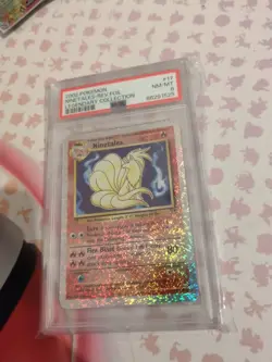 2002 POKEMON LEGENDARY COLLECTION #17 NINETALES-REVERSE FOIL PSA 8 - Image 2