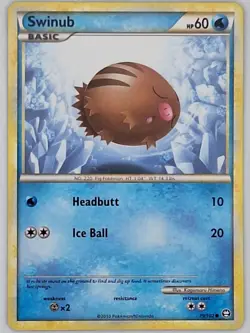 Swinub 79/102 Pokemon - HGSS Triumphant MP - Image 1