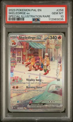 PSA 10 GEM MINT Skeledirge EX Paldea Evolved SIR Pokemon 258/193 - Image 1