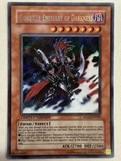 Yugioh Gorz The Emissary of Darkness RP02-EN000 Secret Rare Limited Edition LP - Image 1