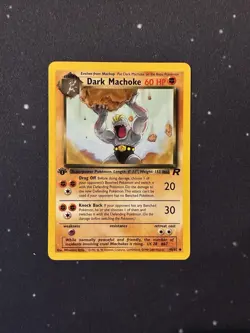 Dark Machoke 1st Edition 40/82 Team Rocket Pokemon Card - Image 1