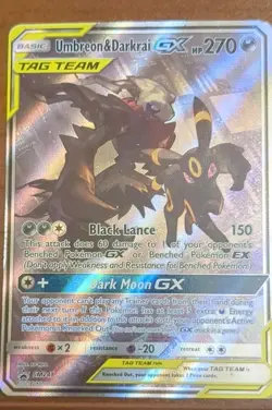 Pokemon Umbreon & Darkrai GX SM241 Sun and Moon Black Star Promo Card - Image 1