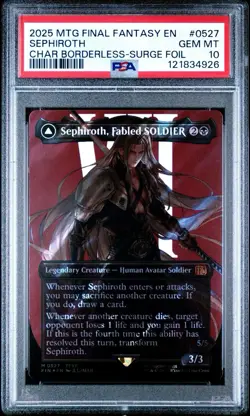 Sephiroth #527 PSA 10 GEM MINT Borderless Surge Foil | Final Fantasy MTG Collect - Image 1