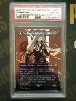 Sephiroth #527 PSA 10 GEM MINT Borderless Surge Foil | Final Fantasy MTG Collect - Image 1