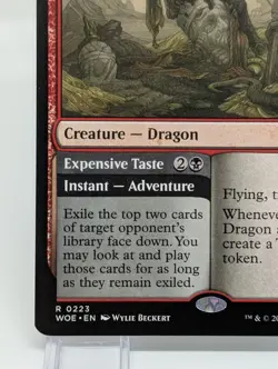 MTG-Decadent Dragon Expensive Taste (#223) Wilds of Eldraine Regular Promo - Image 4