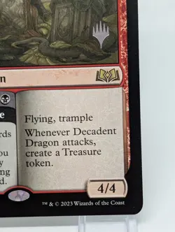 MTG-Decadent Dragon Expensive Taste (#223) Wilds of Eldraine Regular Promo - Image 5