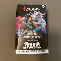 MTG Tarkir: Dragonstorm Jeskai Striker Commander Deck, New, Factory Sealed - Image 1
