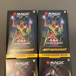 4x MTG Aetherdrift Commander Decks Living Energy & Eternal Might, New, Sealed - Image 2