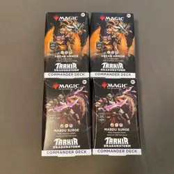 Lot of 4 MTG Tarkir: Dragonstorm Abzan Armor & Mardu Surge Commander Decks, New - Image 1