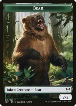 4x Bear Token - NM - Kaldheim - SPARROW MAGIC mtg - Image 1