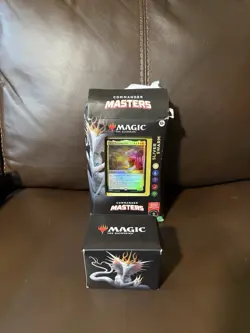 MTG COMMANDER MASTERS COMMANDER SILVER SWARM DAMAGED BOX READ DESCRIPTION!!! - Image 1