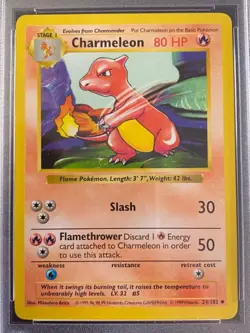 1999 POKEMON SHADOWLESS CHARMELEON #24 PSA 9 MINT. - Image 2