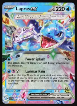 Lapras ex 032/142 Pokemon SV07: Stellar Crown Double Rare NM - Image 1
