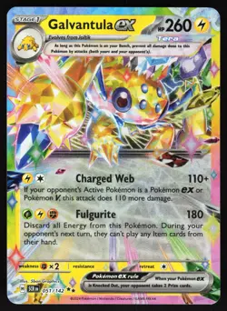 Galvantula ex - 051/142 Pokemon SV07: Stellar Crown Double Rare NM - Image 1