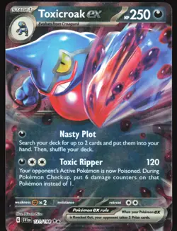 Toxicroak ex 131/198 Pokemon SV01: Scarlet & Violet Base Set Double Rare NM - Image 1