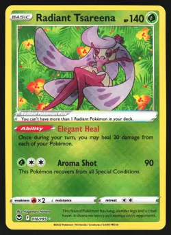 Radiant Tsareena 016/195 Pokemon SWSH12: Silver Tempest Radiant Rare NM - Image 1