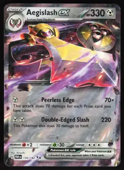 Aegislash ex 135/182 Pokemon SV04: Paradox Rift Double Rare NM - Image 1