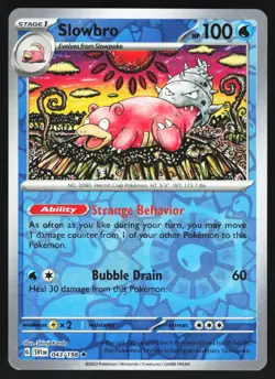 Slowbro 043/198 Pokemon SV01: Scarlet & Violet Base Set Reverse Holo Rare NM - Image 1