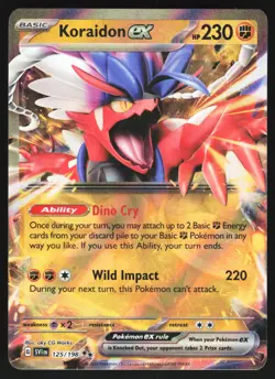 Koraidon ex - 125/198 Pokemon SV01: Scarlet & Violet Base Set Double Rare NM - Image 1