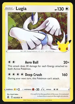 Lugia 022/025 Pokemon Celebrations Holo Rare NM - Image 1