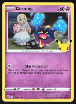 Cosmog 013/025 Pokemon Celebrations Holo Rare NM - Image 1