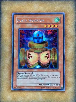 Yugioh Slate Warrior WC4-003 Parallel Secret Rare Promo NM - Image 1