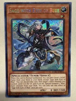Yugioh Sage with Eyes of Blue LCKC-EN015 Secret Rare 1st Ed NM - Image 1