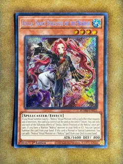 Yugioh Emilia, Dance Priestess of the Nekroz BLMM-EN025 Secret Rare 1st Ed NM - Image 1