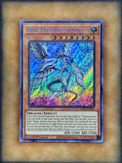 Yugioh Blue-Eyes Abyss Dragon LDS2-EN015 Secret Rare 1st Ed NM - Image 1