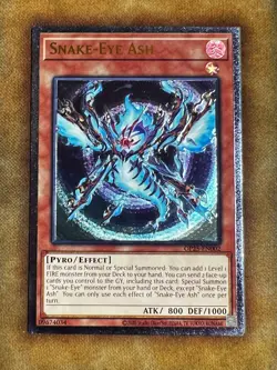 Yugioh Snake-Eye Ash OP25-EN002 Ultimate Rare NM - Image 1