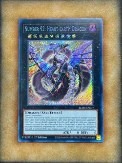 Yugioh Number 92: Heart-eartH Dragon BLMR-EN077 Secret Rare 1st Ed NM - Image 1