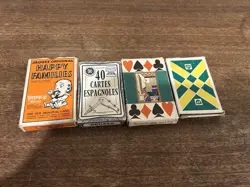 Vintage Playing Card Lot Of 4 Games (Happy Families, Cartes Espagnoles ETC) RARE - Image 1