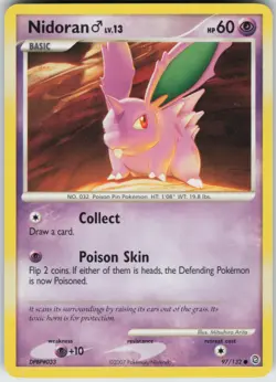 Pokemon TCG Nidoran M 97/132 Secret Wonders Common card Normal - Image 1
