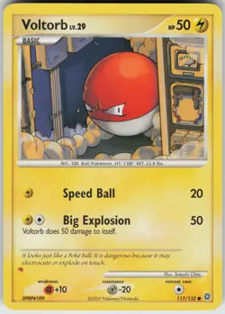 Pokemon TCG Voltorb 117/132 Secret Wonders Common card Normal - Image 1