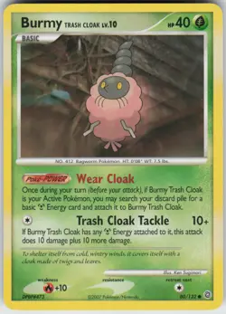 Pokemon TCG Burmy Trash Cloak 80/132 Secret Wonders Common card Normal - Image 1