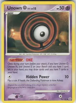 Pokemon TCG Unown [O] 70/132 Secret Wonders Uncommon card Normal - Image 1