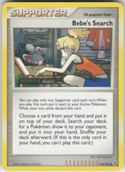 Pokemon TCG Bebe's Search 119/132 Secret Wonders Uncommon card Normal - Image 1