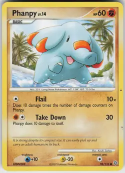 Pokemon TCG Phanpy 98/132 Secret Wonders Common card Normal - Image 1