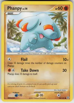 Pokemon TCG Phanpy 98/132 Secret Wonders Common card Normal - Image 1