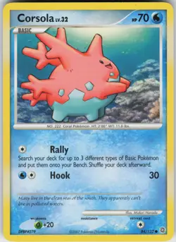 Pokemon TCG Corsola 84/132 Secret Wonders Common card Normal - Image 1