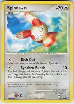 Pokemon TCG Spinda 111/132 Secret Wonders Common card Normal - Image 1