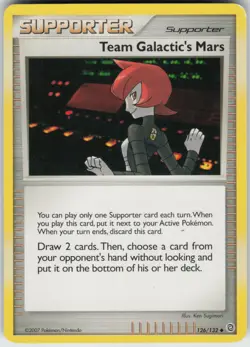 Pokemon TCG Team Galactic's Mars 126/132 Secret Wonders Uncommon card Normal - Image 1