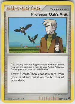 Pokemon TCG Professor Oak's Visit 122/132 Secret Wonders Uncommon card Normal - Image 1