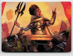 MTG Modern Horizons 3 Art Series Recruiter Of The Guard Gold Stamped x1 NM 21/54 - Image 1