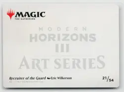 MTG Modern Horizons 3 Art Series Recruiter Of The Guard Gold Stamped x1 NM 21/54 - Image 2