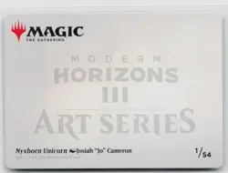 MTG Modern Horizons 3 Art Series Nyxborn Unicorn Gold Stamped x1 NM 1/54 - Image 2