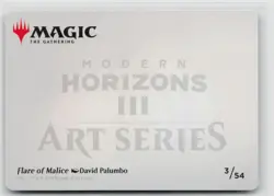 MTG Modern Horizons 3 Art Series Flare Of Malice Gold Stamped x1 NM 3/54 - Image 2